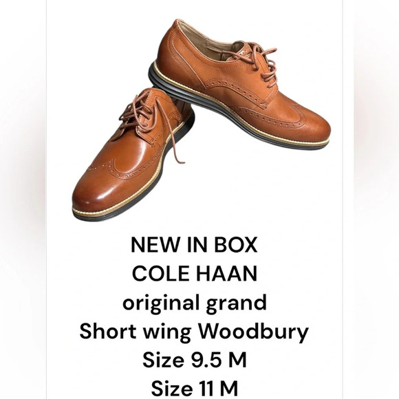 Cole Haan Shoes - Mens 11 - Oxford Original Grand Short Wing Tip - Picture 9 of 14